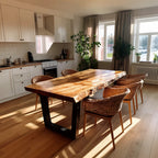 Live Edge Organic Kitchen Dining Table