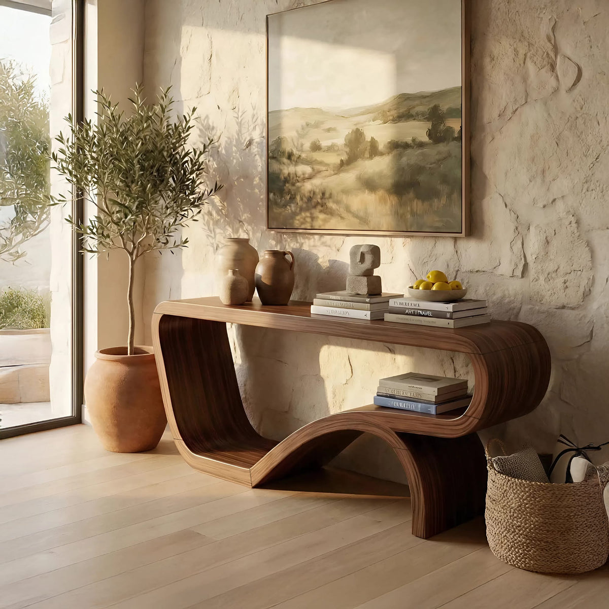 Organic Sofa Console Table
