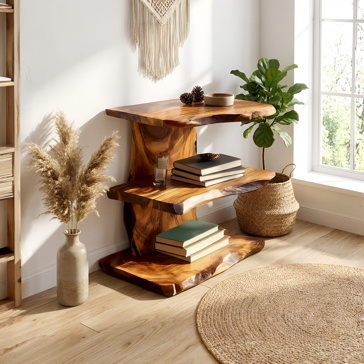 Live Edge Rack Bookshelf