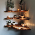 Custome Floating Shelf Corner Book, solid wood, built to order