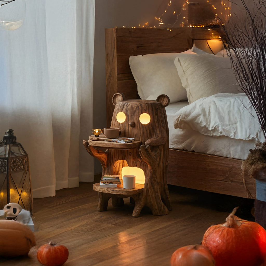 Solid Storage Nightstand