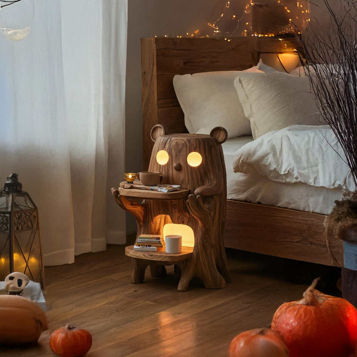 Solid Storage Nightstand