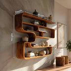 Live Edge Wall-mounted Bookshelf