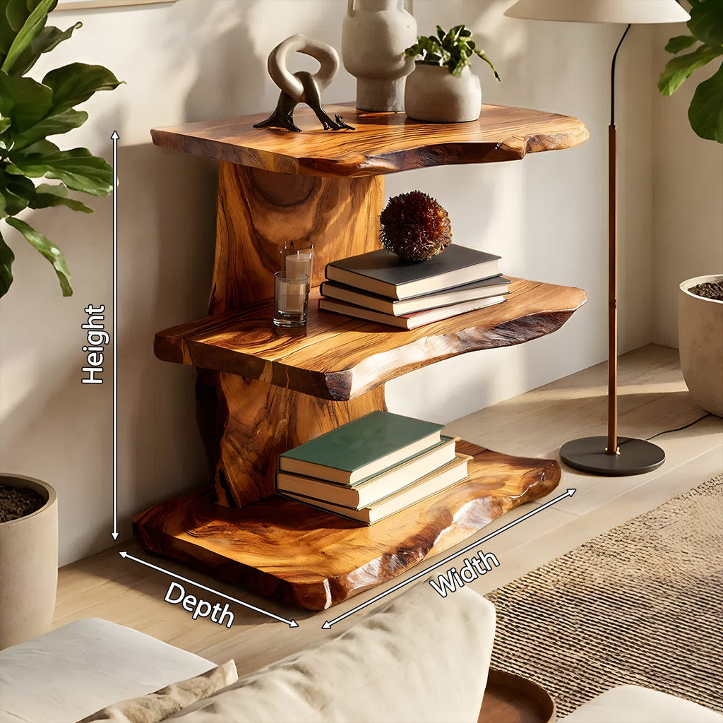 Live Edge Rack Bookshelf