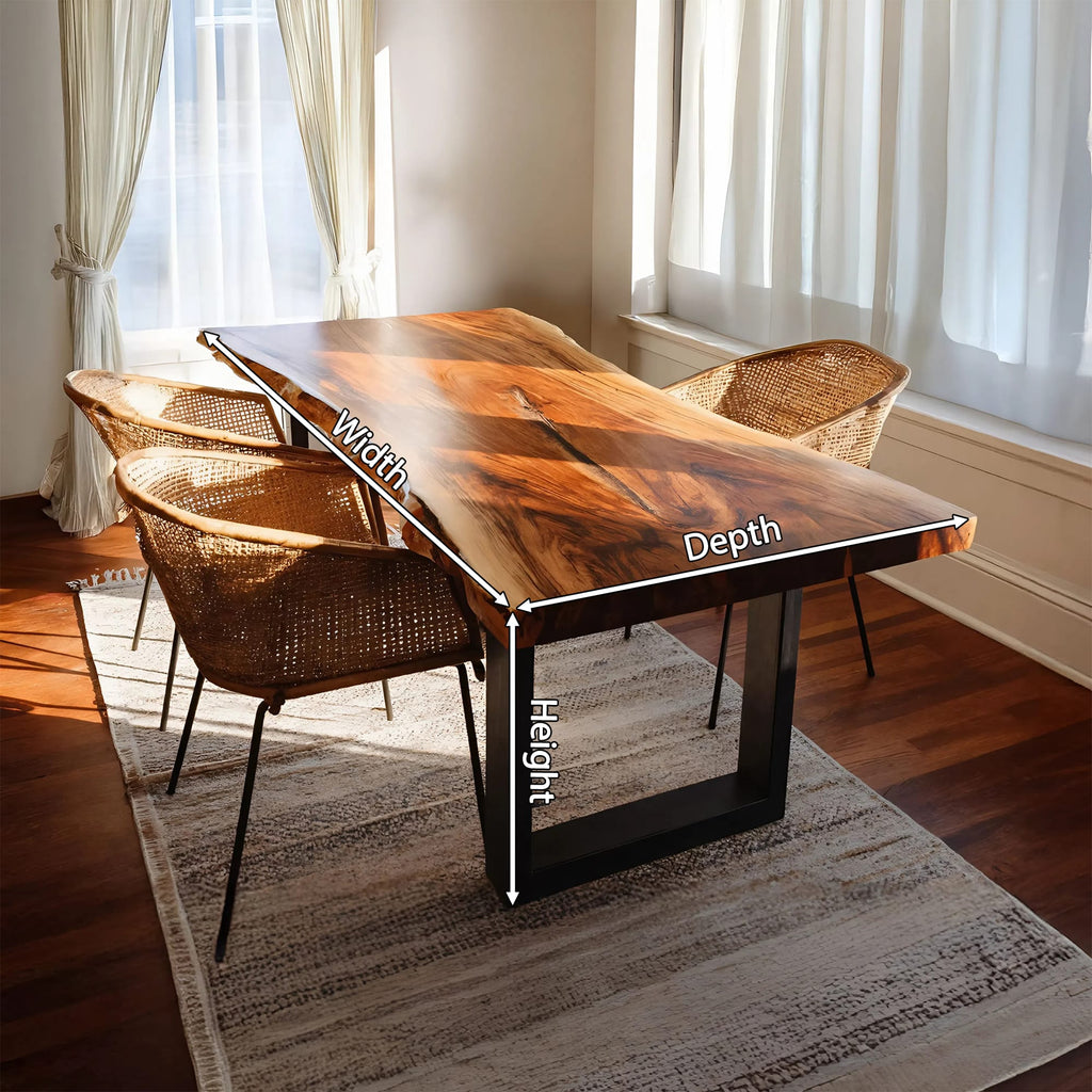 Live Edge Solid Dining Table
