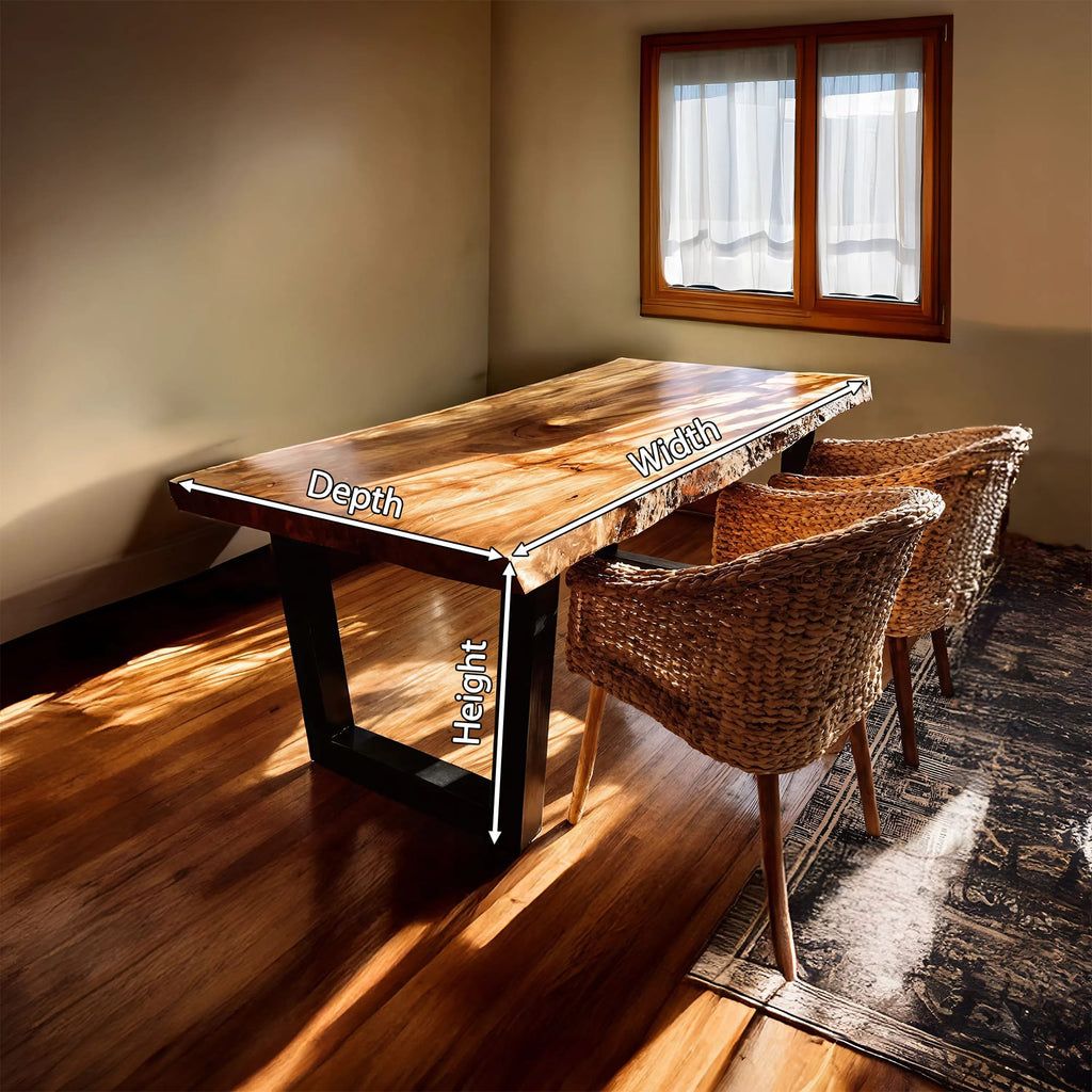 Live Edge Organic Kitchen Dining Table