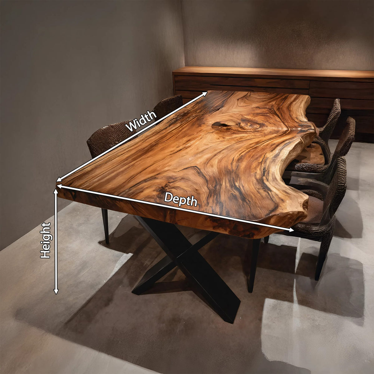 Live Edge Grain Dining Table