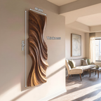 Vertical Wave Wall Art, solid wood, built to order, view 8