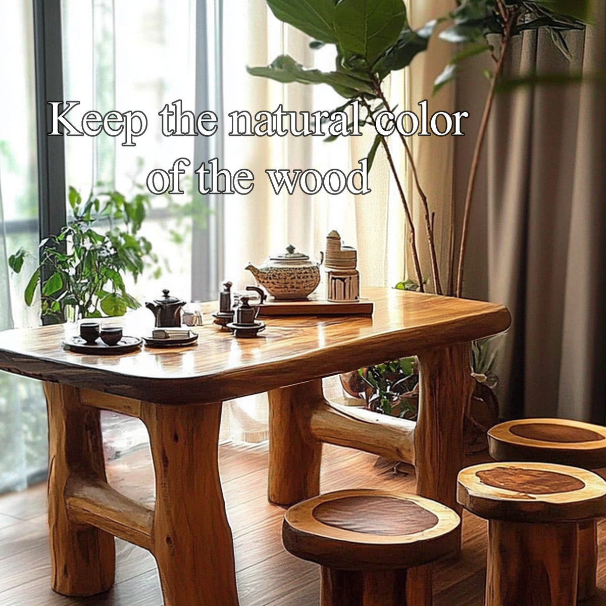 Handmade Table Set Tea Table Set Decor Living Room Gift, solid wood, built to order