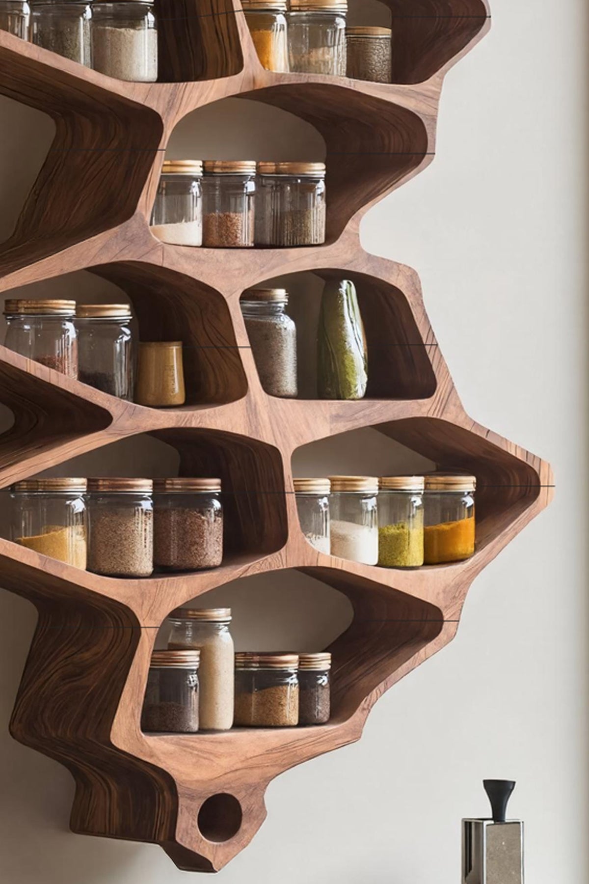 Farmhouse Style Spice Storage Cabinet, solid wood, built to order