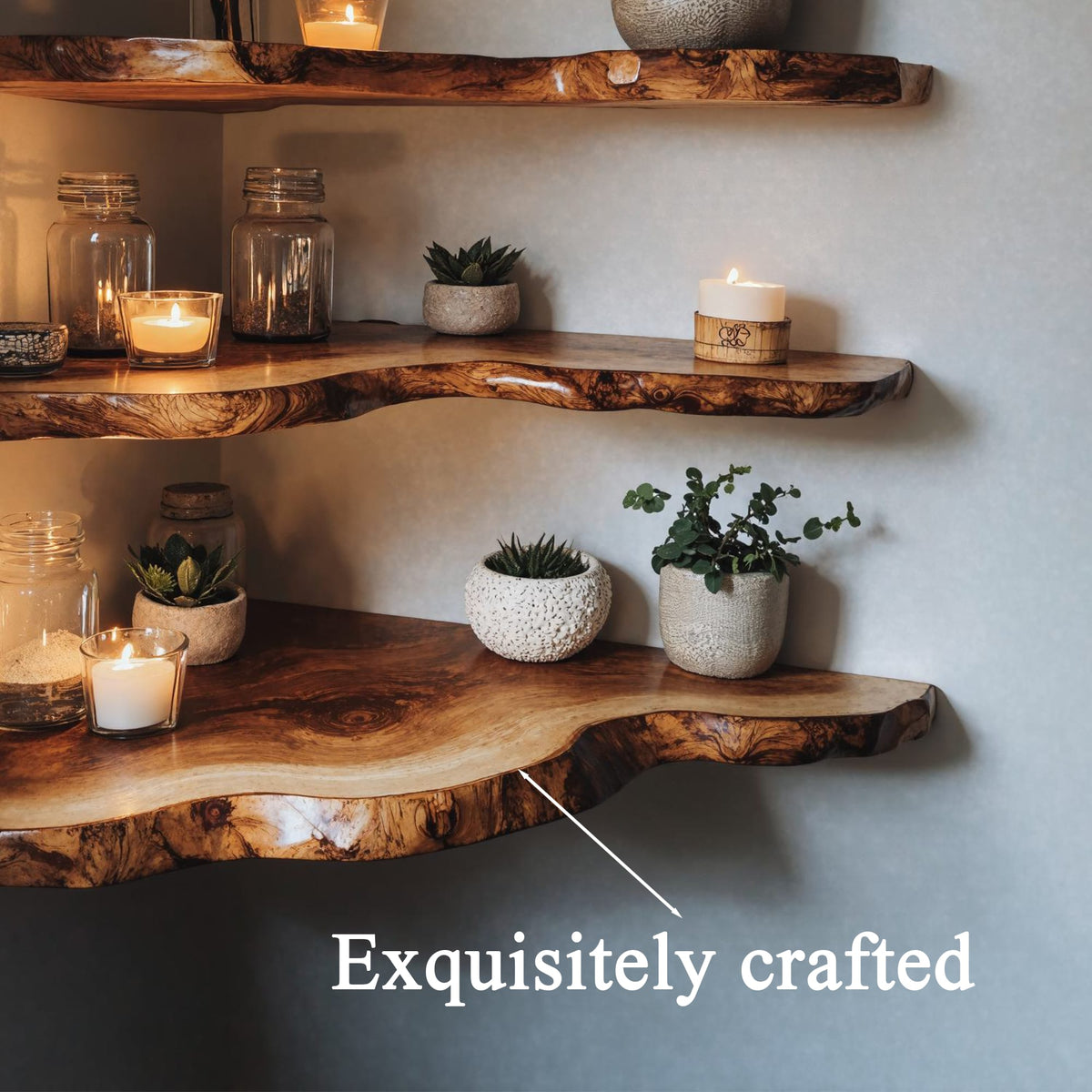 Custome Floating Shelf Corner Book, solid wood, built to order