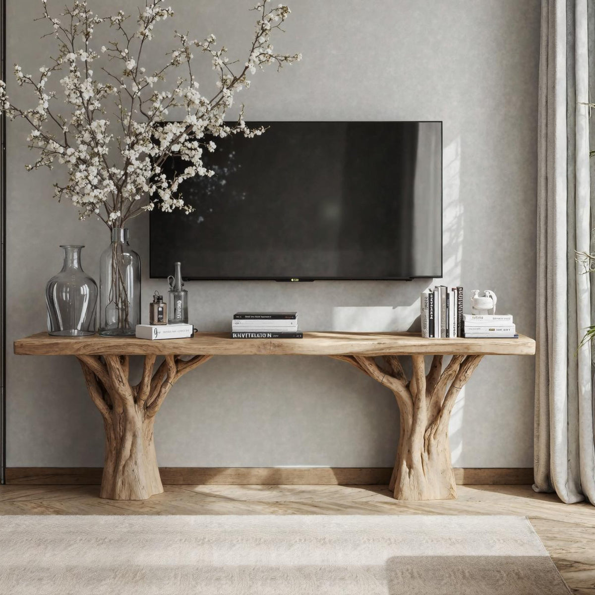 Solid Floating Wall-mounted TV Cabinet
