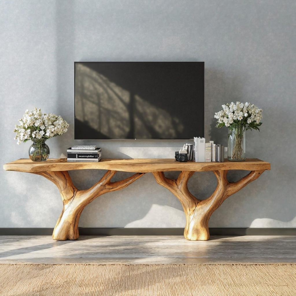 Live Edge Hallway TV Cabinet