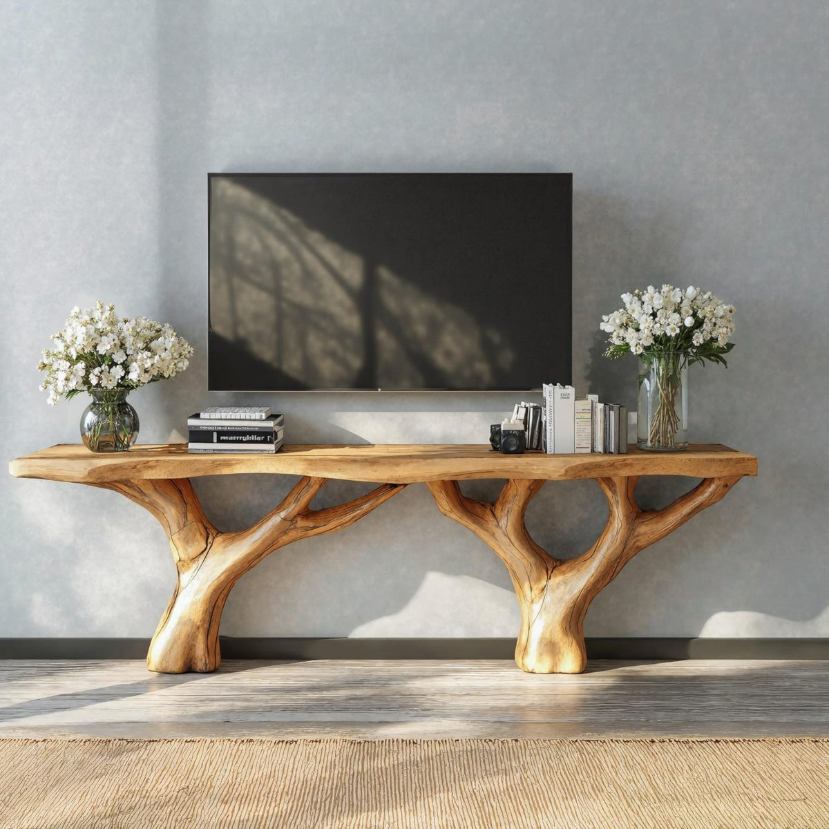 Live Edge Hallway TV Cabinet