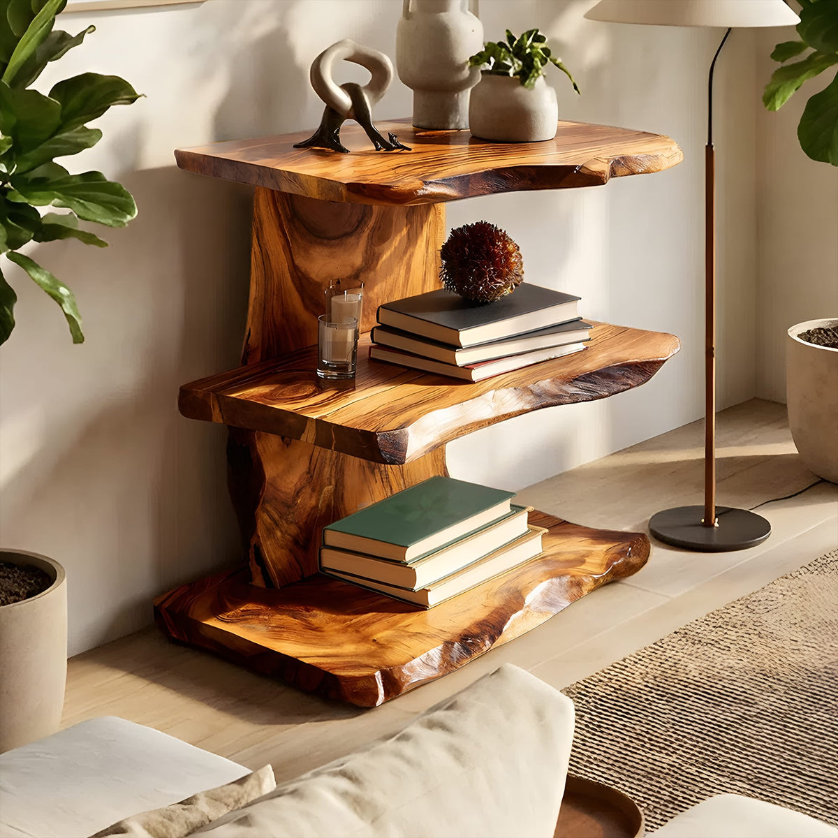 Live Edge Rack Bookshelf