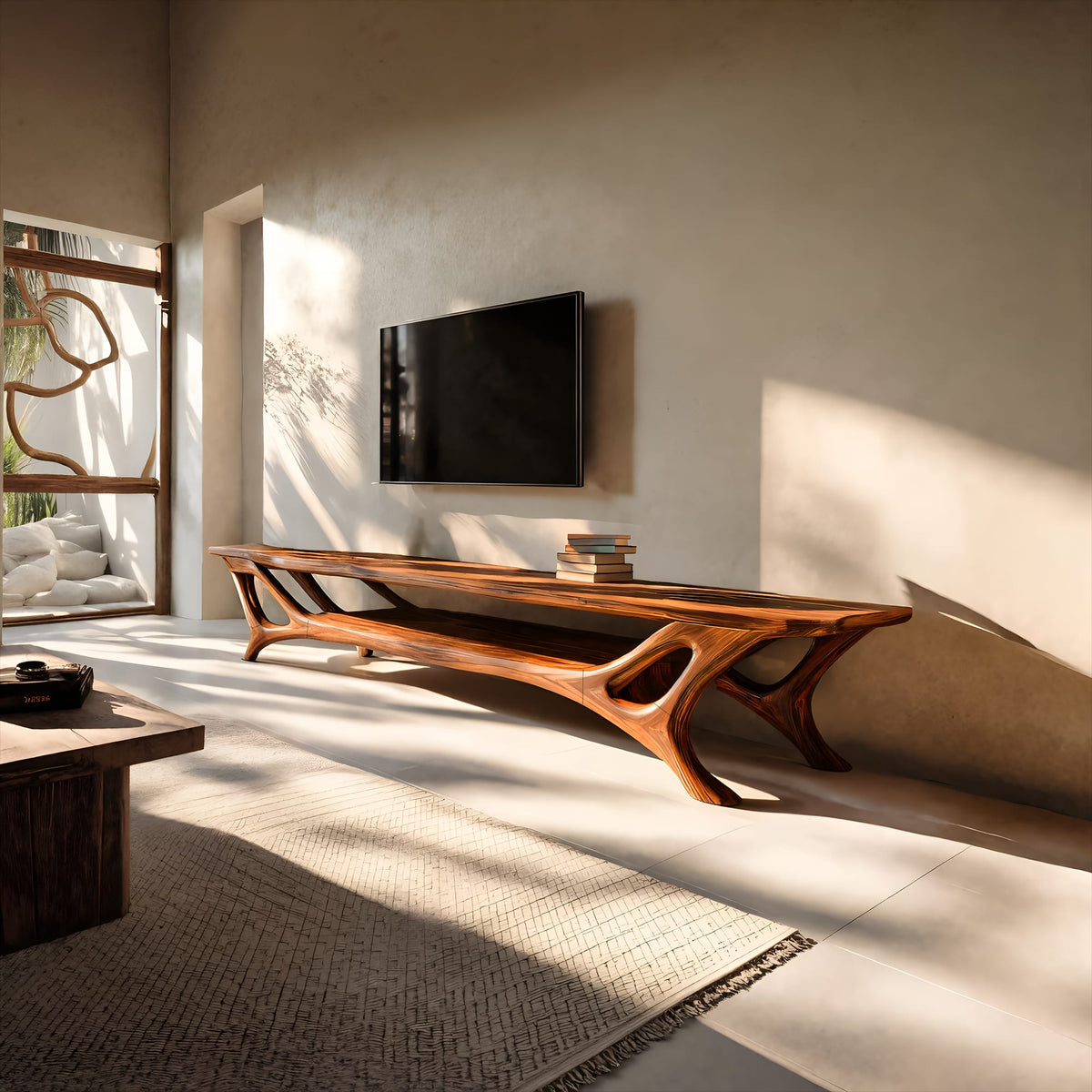 Curved Credenza TV Cabinet