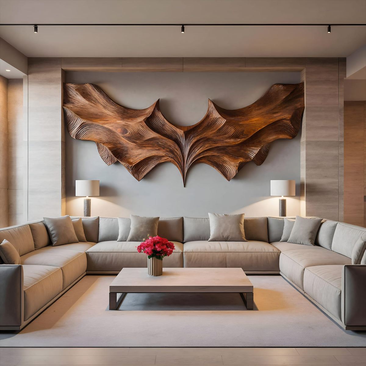 Abstract Hand-carved Wall Art