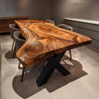 Live Edge Solid Kitchen Dining Table