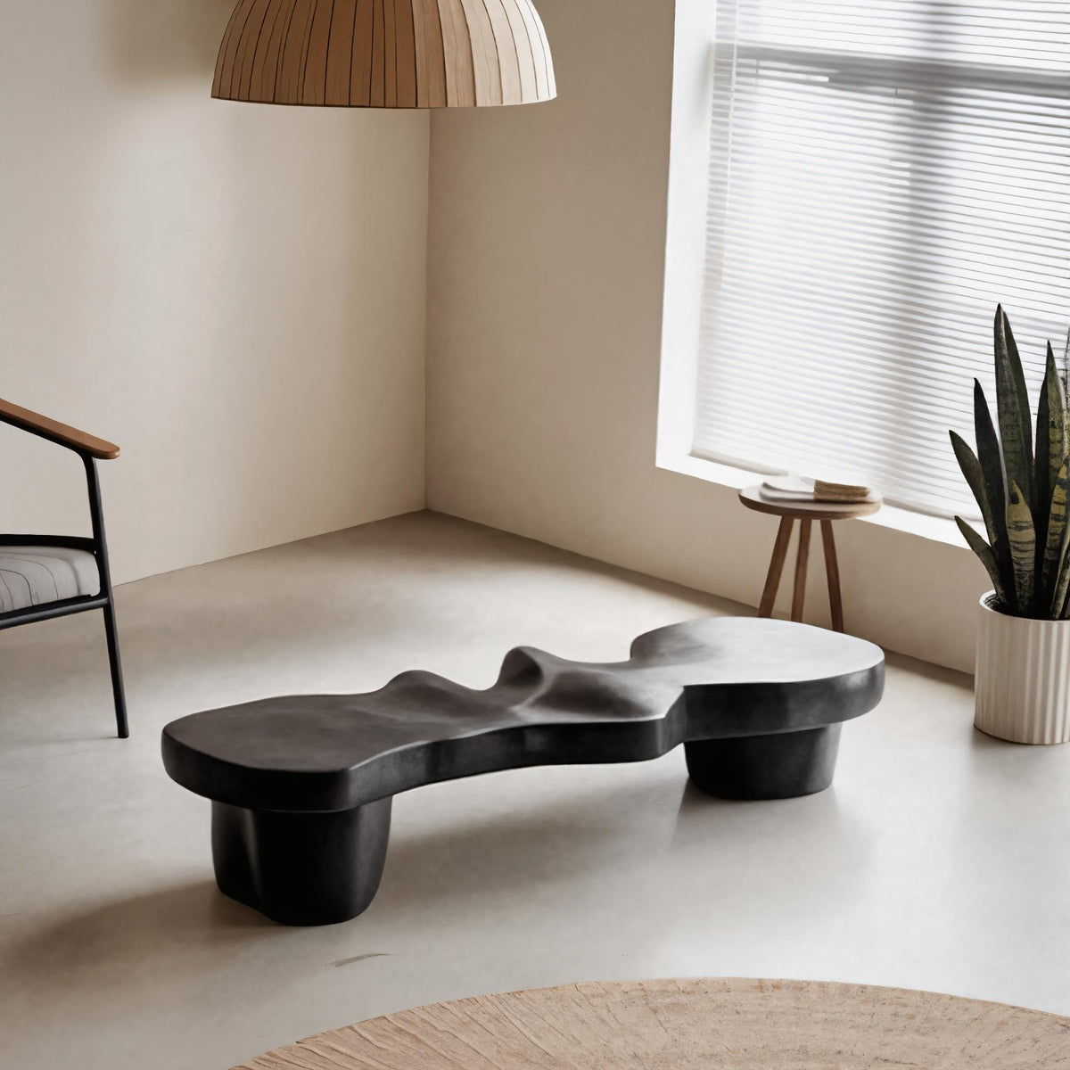 Sculptural Gallery Bench