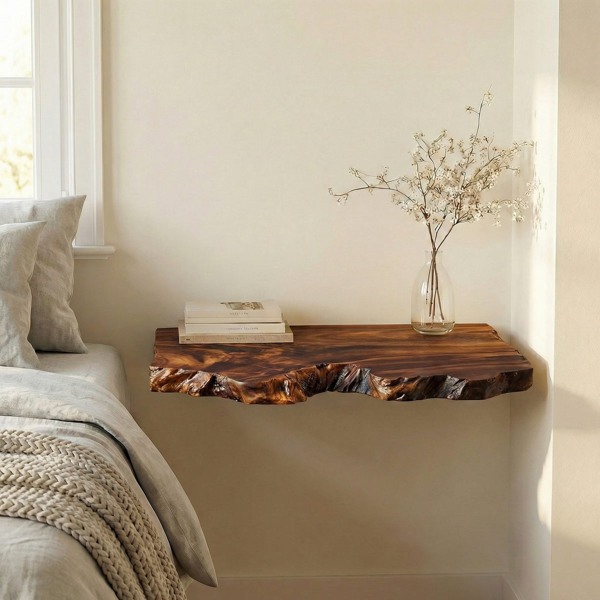Organic Floating Nightstand