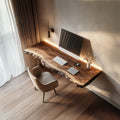 Handcrafted Floating Writing Desk Study Room Interior Statement Design, solid wood, built to order