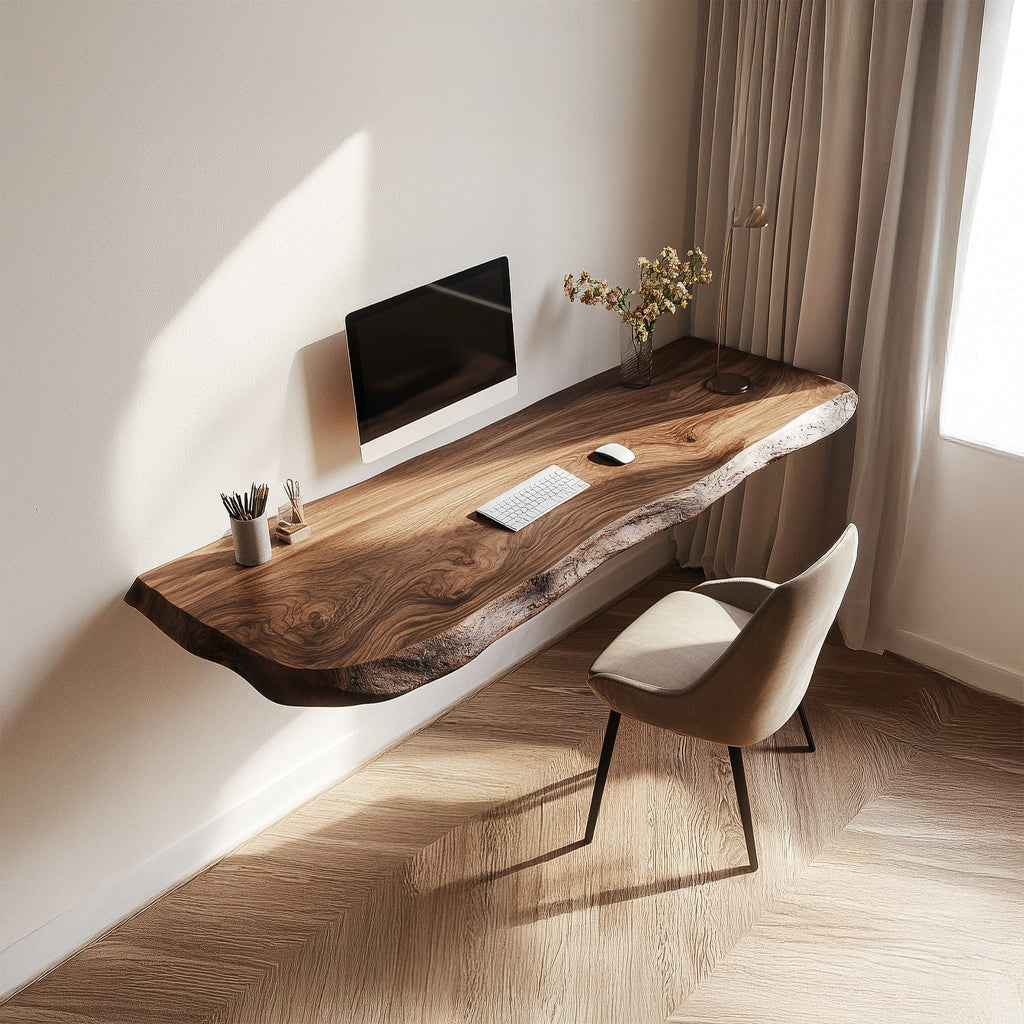 Live Edge Mounted Desk