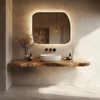 Bathroom Vanity Wall Floating Console Live Edge Shelf, solid wood, built to order