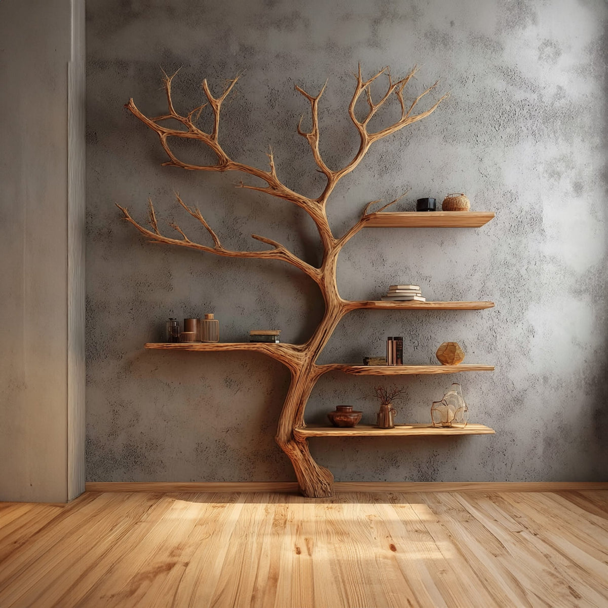 Solid Hanging Tree Bookshelf