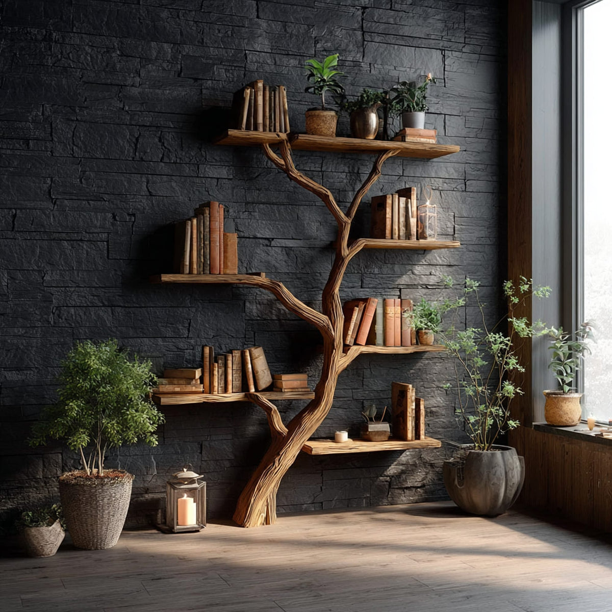 Creative Floating Tree Bookshelf