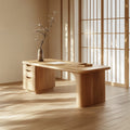 Japandi Organic Minimal Work Desk Home Office and Study Room, solid wood, built to order