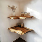 Live Edge Space-saving Wall Shelf