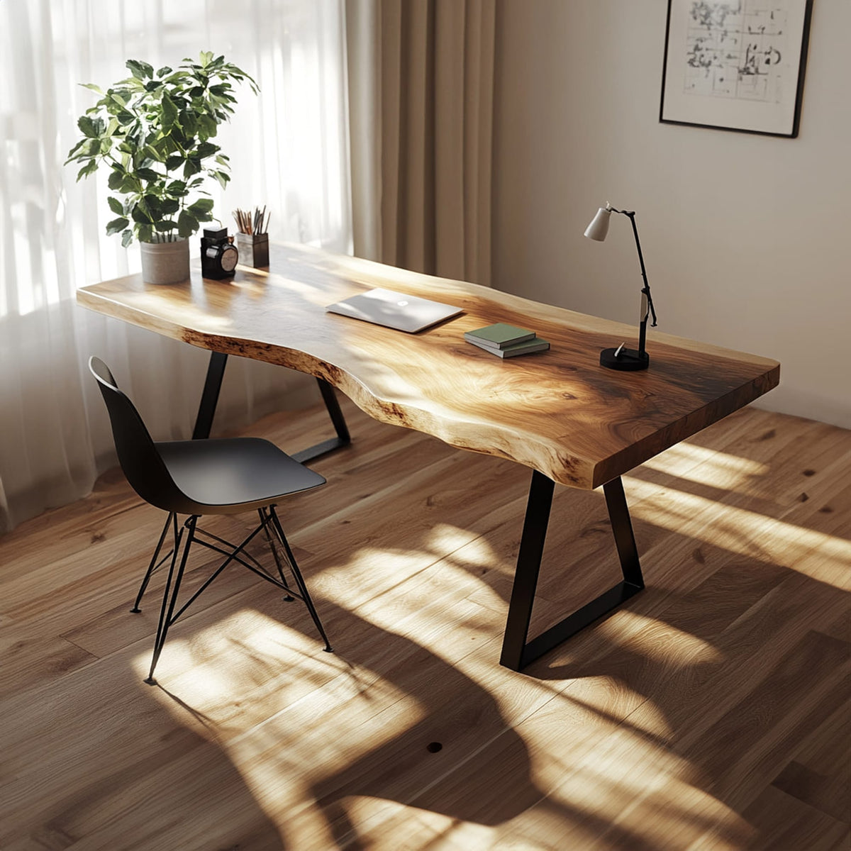 Live Edge Solid Workspace Desk