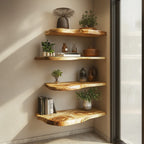 Live Edge Floating Decorative Wall Shelf