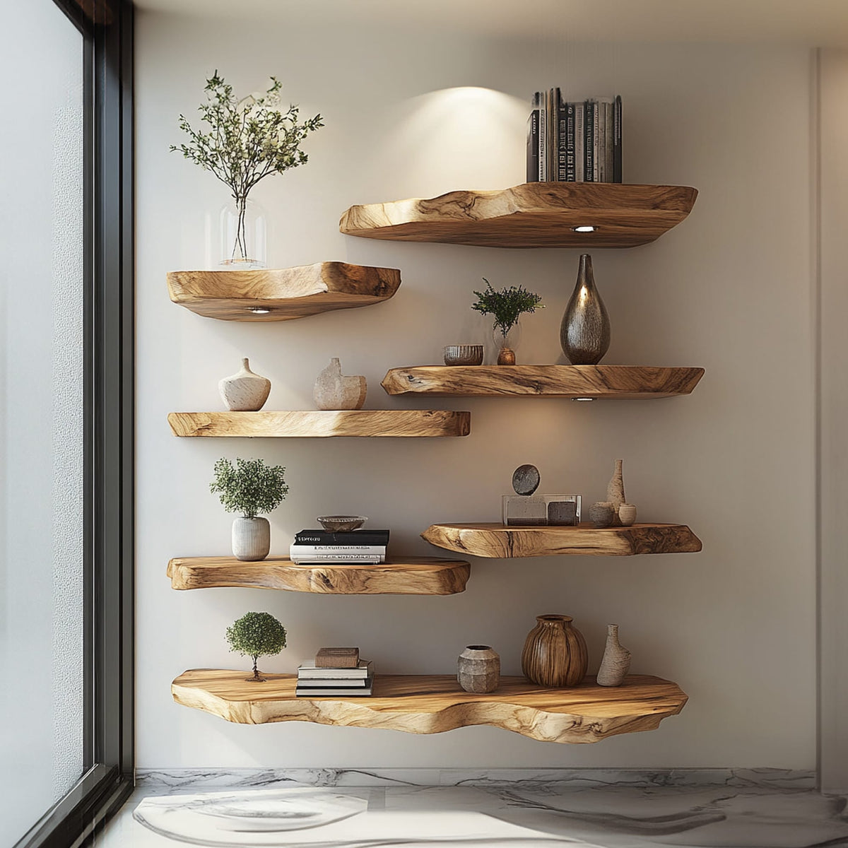 Live Edge Study Bookshelf