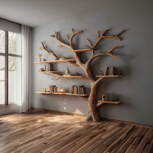 Artistic Solid Tree Bookshelf
