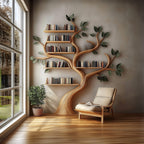 Rustic Branch Bookshelf Bedroom Reading Nook Or Home Library, solid wood, built to order