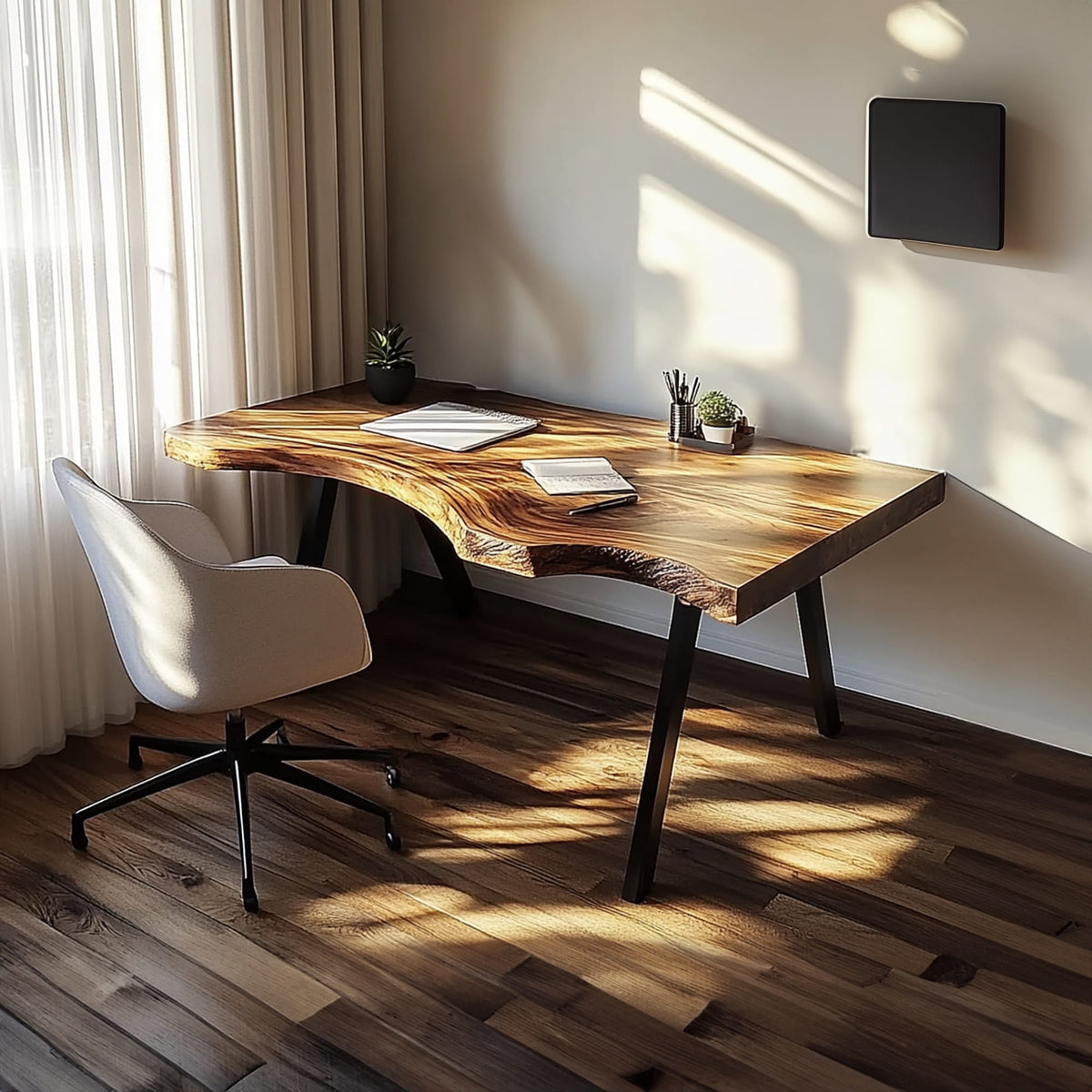 Live Edge Modern Work Desk