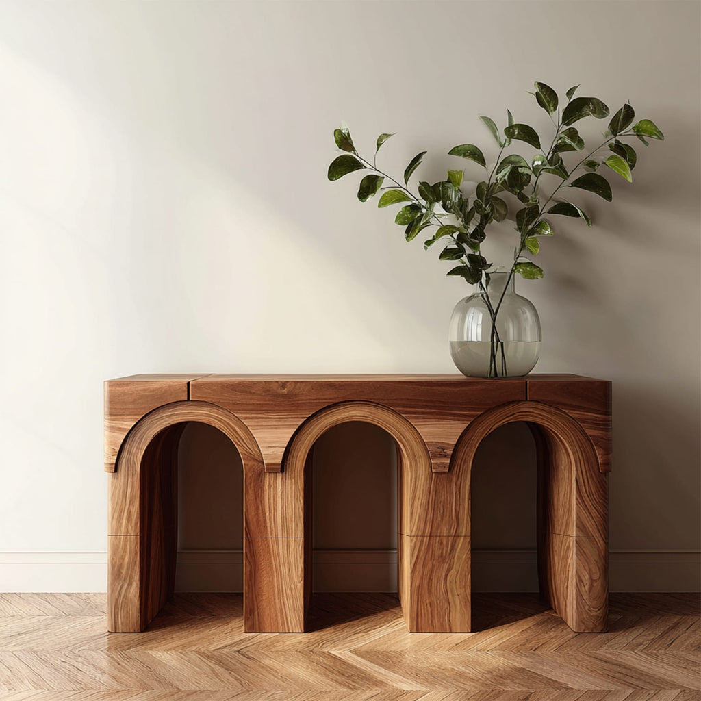 Mid Century Modern Compact Console Table