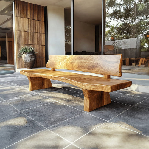 Handcrafted Bench Living Room, solid wood, built to order