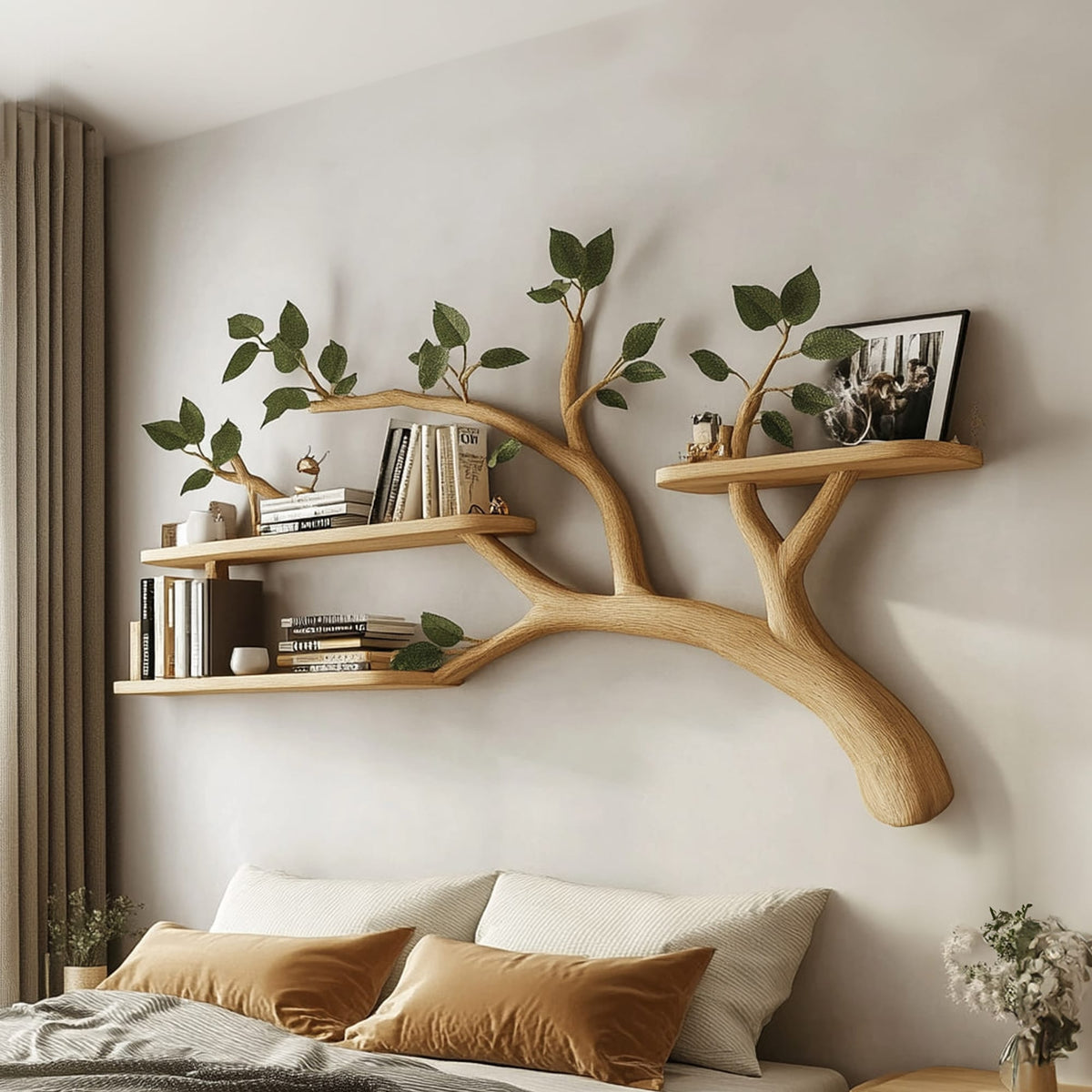 Mid Century Artistic Floating Shelf
