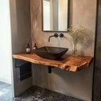 Rustic Bathroom Vanity Shelf Bathroom Design, solid wood, built to order