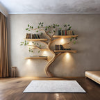 Floating Modern Tree Bookshelf