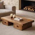 Compact Storage Solid Coffee Table Cozy Living Room Interior, solid wood, built to order