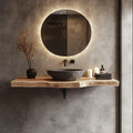 Mid Century Floating Vanity Modern Bathroom, solid wood, built to order