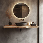 Mid Century Floating Vanity Modern Bathroom, solid wood, built to order