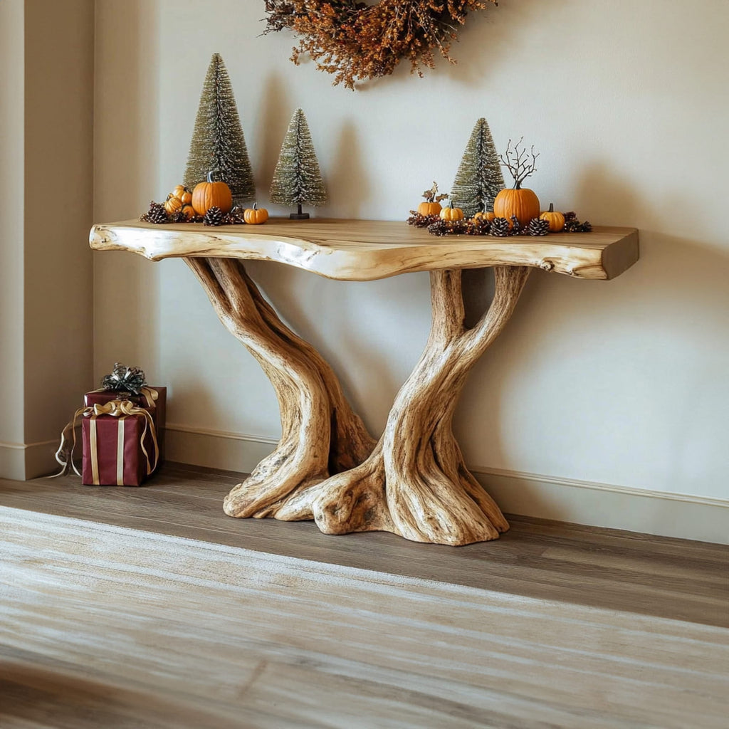 Mid Century Root Console Table