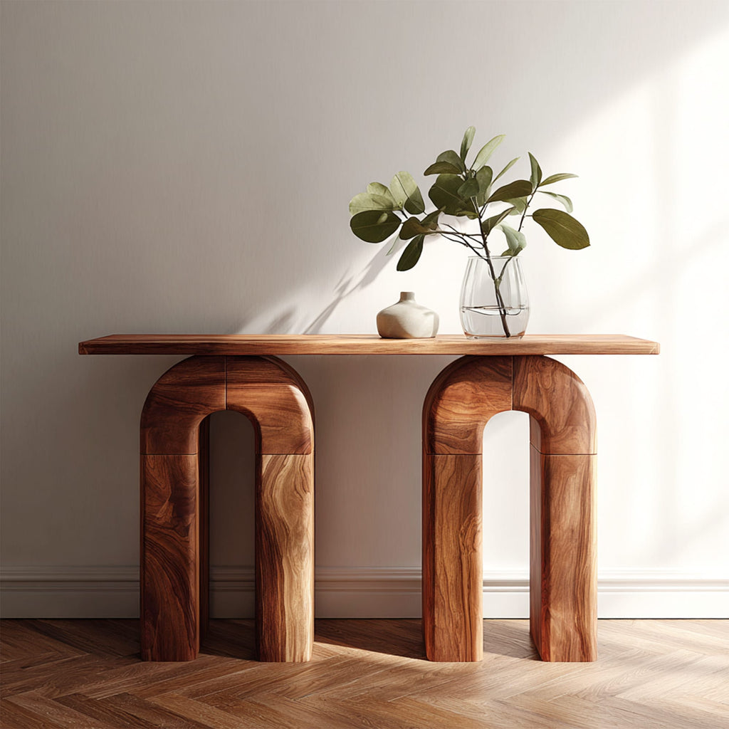Mid Century Organic Credenza Console Table