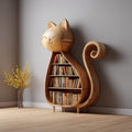 Rustic Cat Bookshelf Kids Room Storage Display, solid wood, built to order