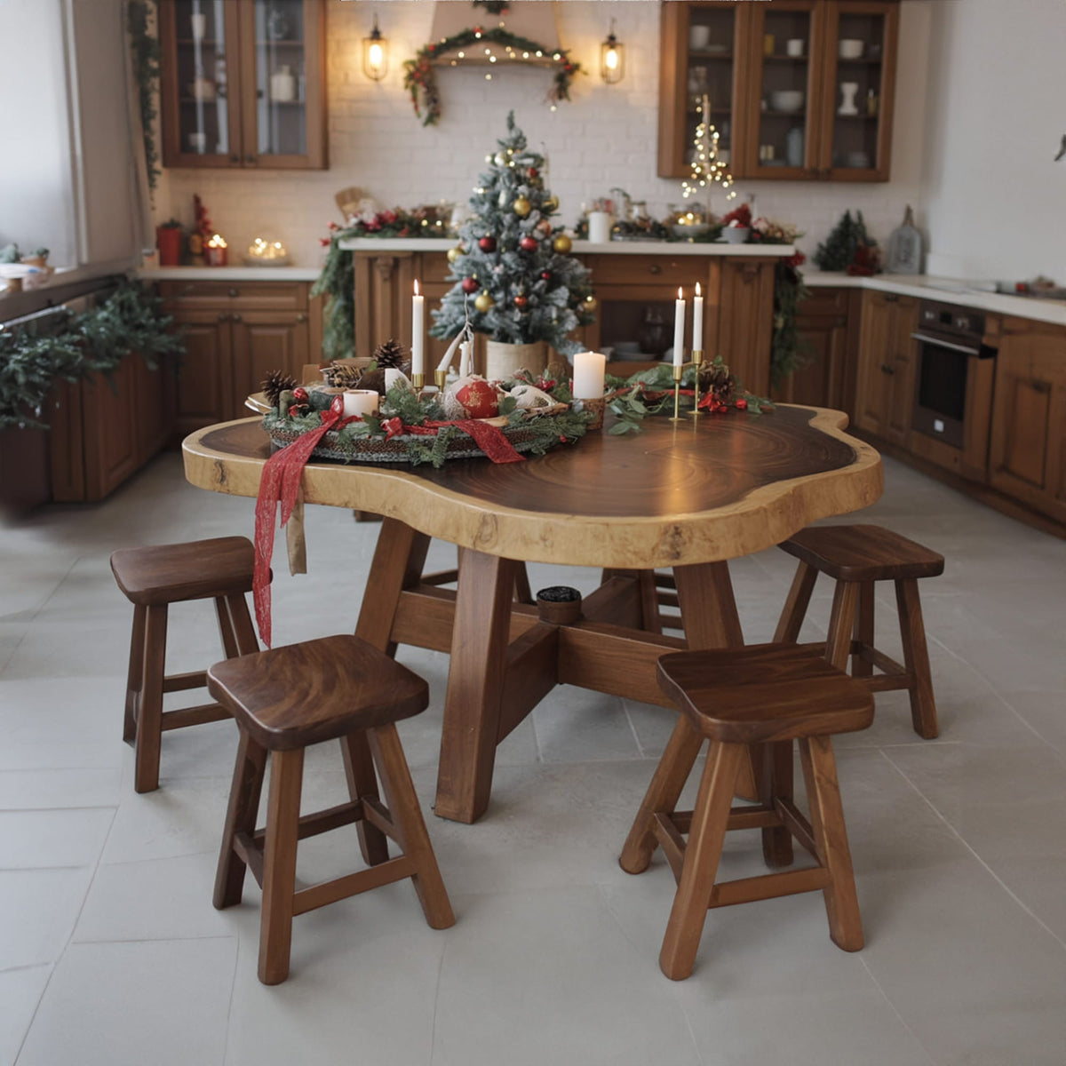 Round Solid Dining Table