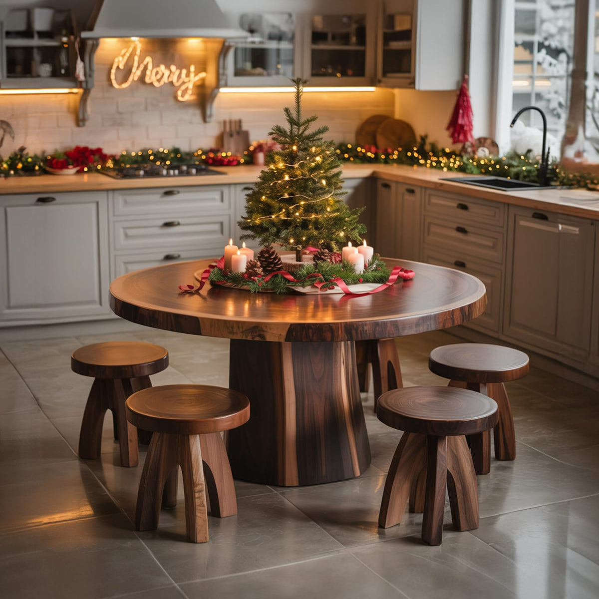 Live Edge Round Dining Table
